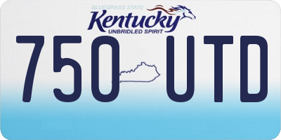KY license plate 750UTD