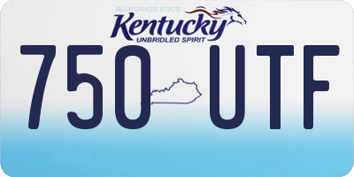 KY license plate 750UTF