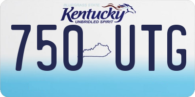 KY license plate 750UTG