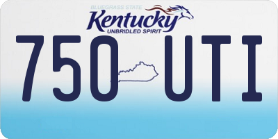 KY license plate 750UTI
