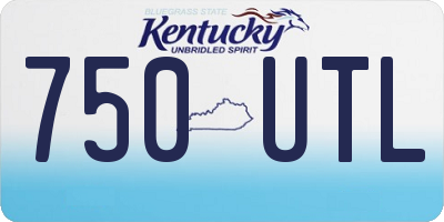 KY license plate 750UTL