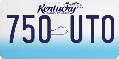 KY license plate 750UTO