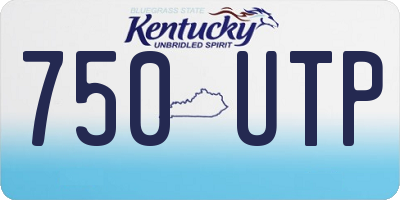 KY license plate 750UTP