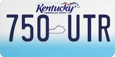 KY license plate 750UTR