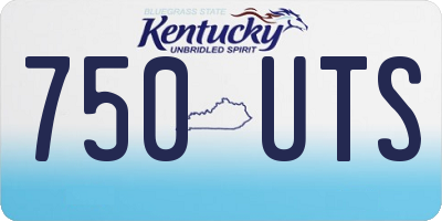 KY license plate 750UTS