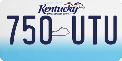KY license plate 750UTU