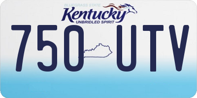 KY license plate 750UTV