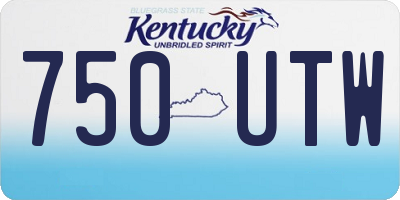 KY license plate 750UTW