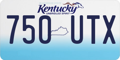 KY license plate 750UTX