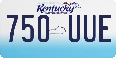KY license plate 750UUE
