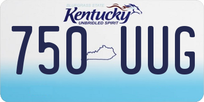 KY license plate 750UUG