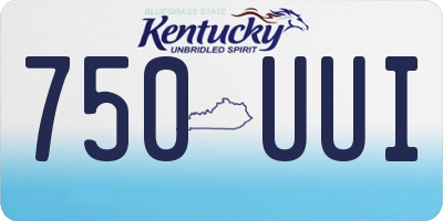 KY license plate 750UUI