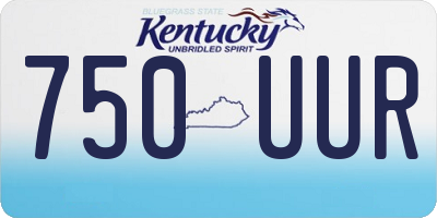 KY license plate 750UUR