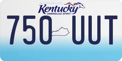 KY license plate 750UUT