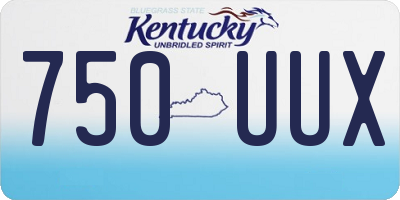 KY license plate 750UUX