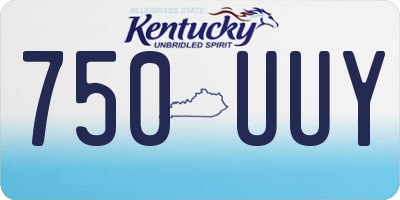 KY license plate 750UUY