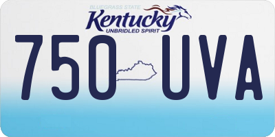 KY license plate 750UVA