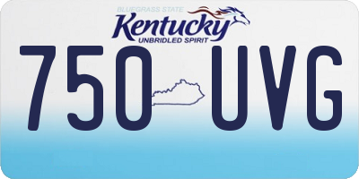 KY license plate 750UVG