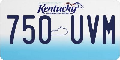 KY license plate 750UVM