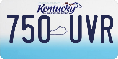 KY license plate 750UVR