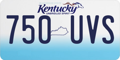 KY license plate 750UVS