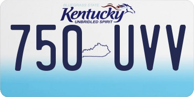 KY license plate 750UVV