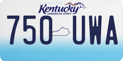 KY license plate 750UWA