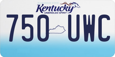 KY license plate 750UWC
