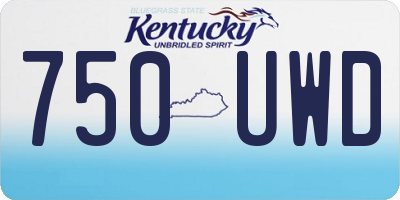 KY license plate 750UWD
