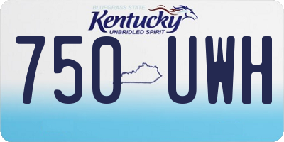 KY license plate 750UWH