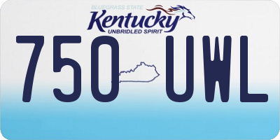 KY license plate 750UWL