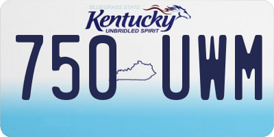 KY license plate 750UWM