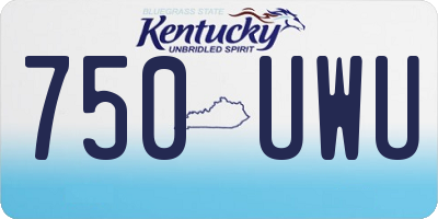 KY license plate 750UWU