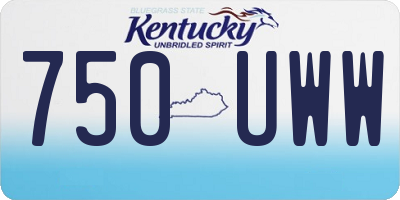 KY license plate 750UWW