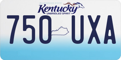 KY license plate 750UXA