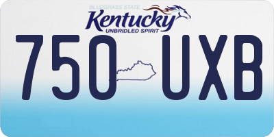 KY license plate 750UXB