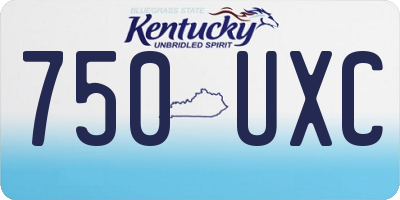 KY license plate 750UXC