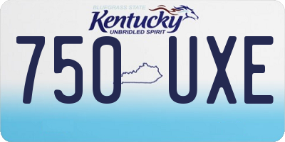 KY license plate 750UXE