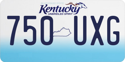 KY license plate 750UXG