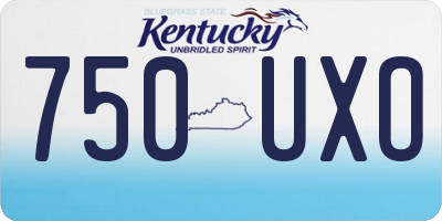 KY license plate 750UXO
