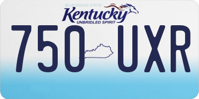 KY license plate 750UXR