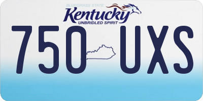 KY license plate 750UXS