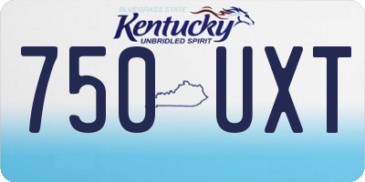 KY license plate 750UXT