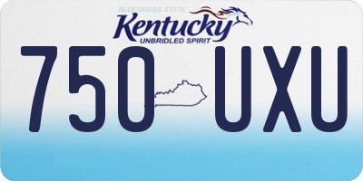 KY license plate 750UXU