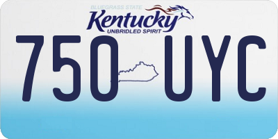 KY license plate 750UYC