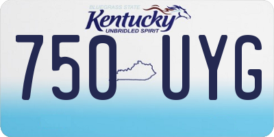 KY license plate 750UYG