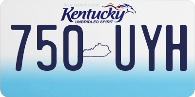 KY license plate 750UYH