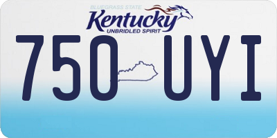 KY license plate 750UYI