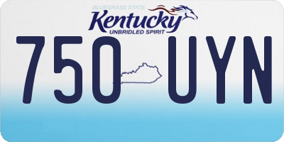 KY license plate 750UYN