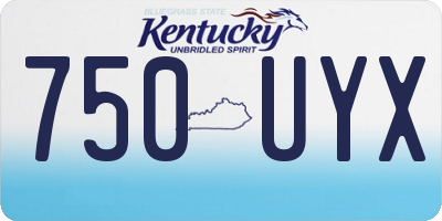 KY license plate 750UYX